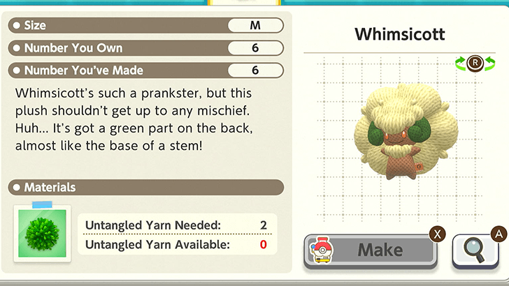 Whimsicott Plush Catalog