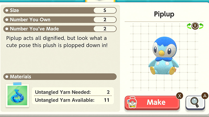 Piplup Plush Catalog