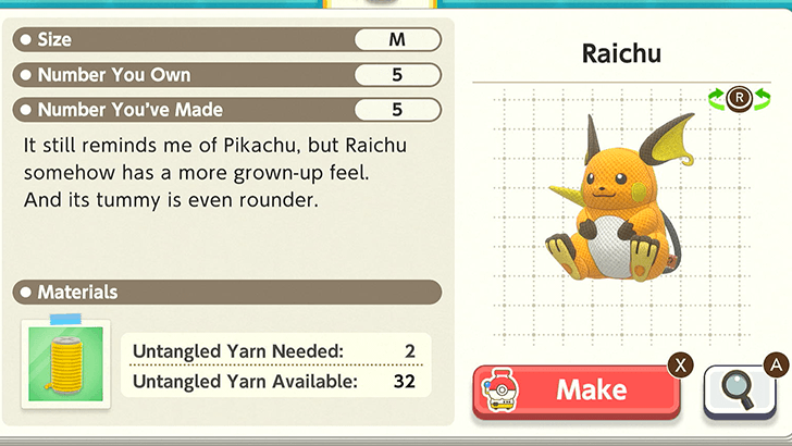 Raichu Plush Catalog