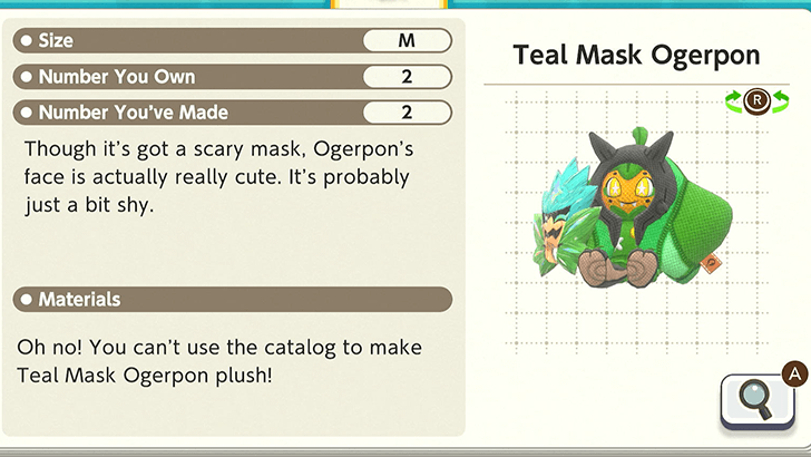 Teal Mask Ogerpon Plush Catalog