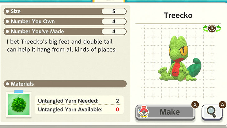 Treecko Plush Catalog