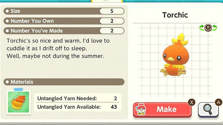 Torchic Plush Catalog
