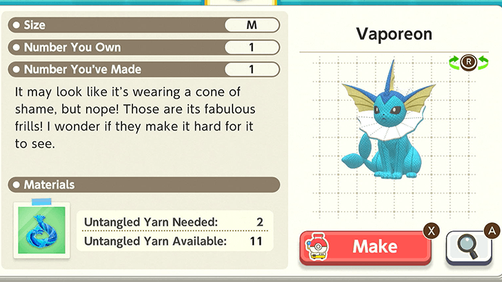 Vaporeon Plush Catalog