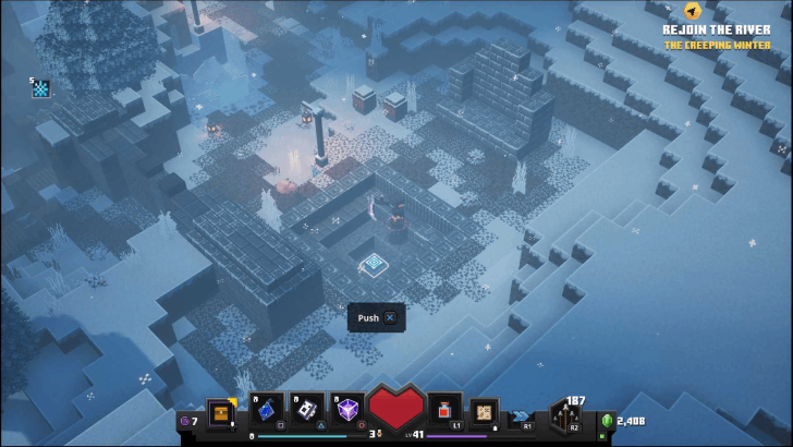 Minecraft Dungeons - Push the Button to Open the Gate