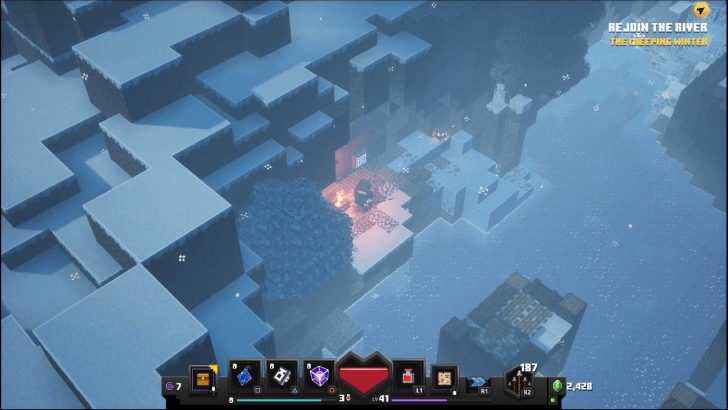 Minecraft Dungeons - Jump on the Pistons and Push the Button