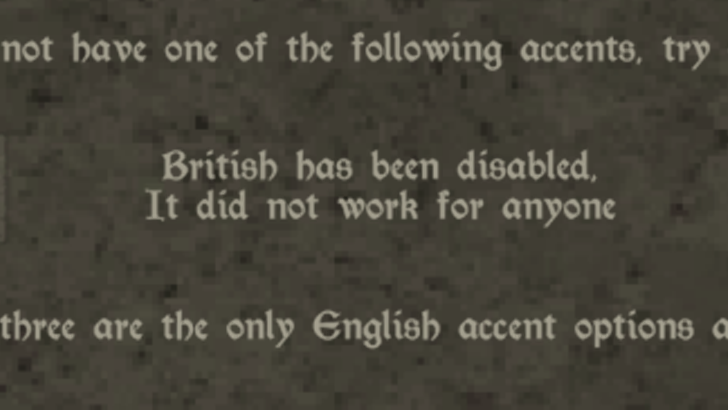 British Accent Support Disabled