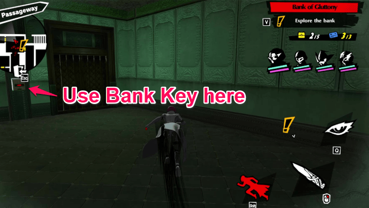 Persona 5 The Phantom X - 3-4 Bank Key Use