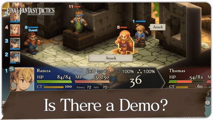 FF Tactics - Is there a Demo Top Banner