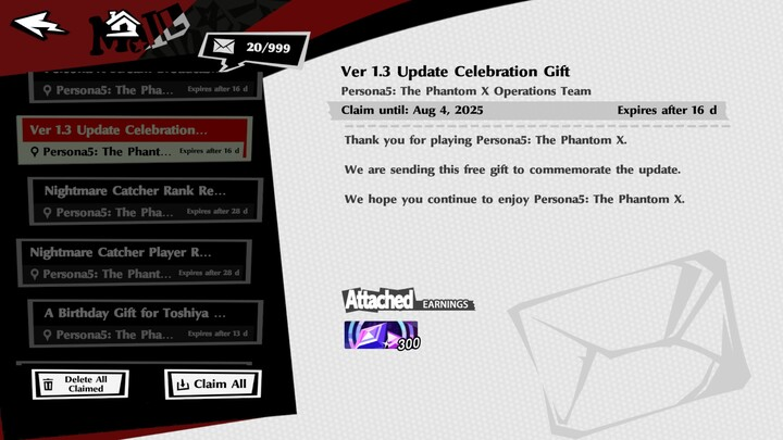 Persona 5 Phantom X - 1.3 Update