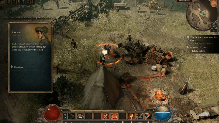 Titan Quest 2 Missing Cows Talk to Lalage.png