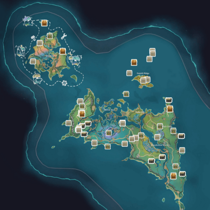Genshin - Easybreeze Treasure Chests Map