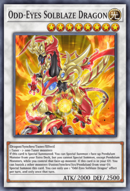 Odd-Eyes Solblaze Dragon