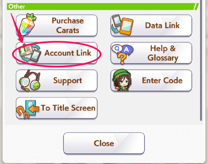 Umamusume - Tap Account Link