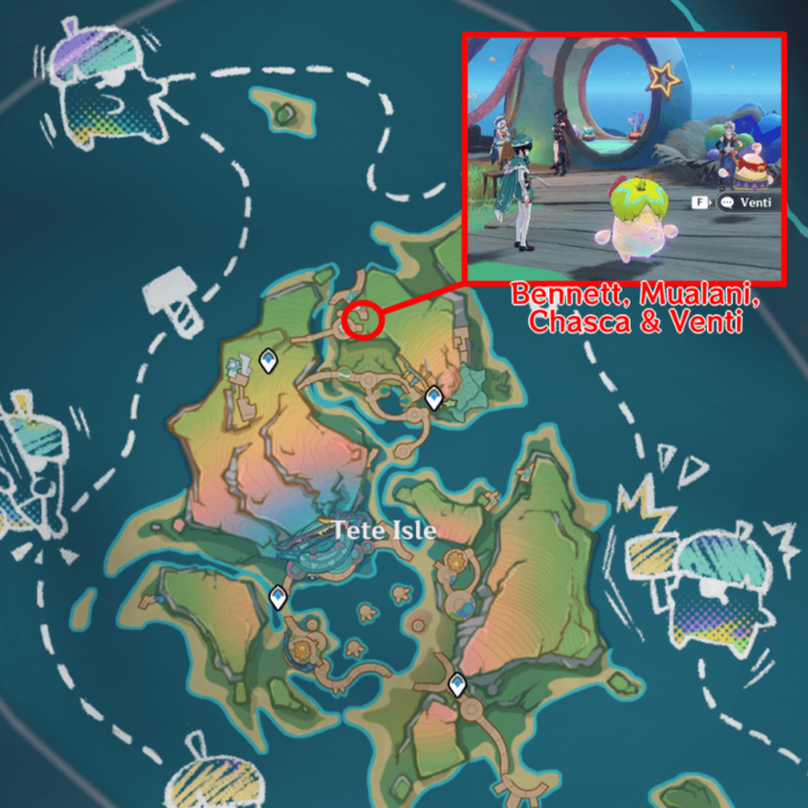 Genshin - Easybreeze Day 1 Quest 2 Character Locations