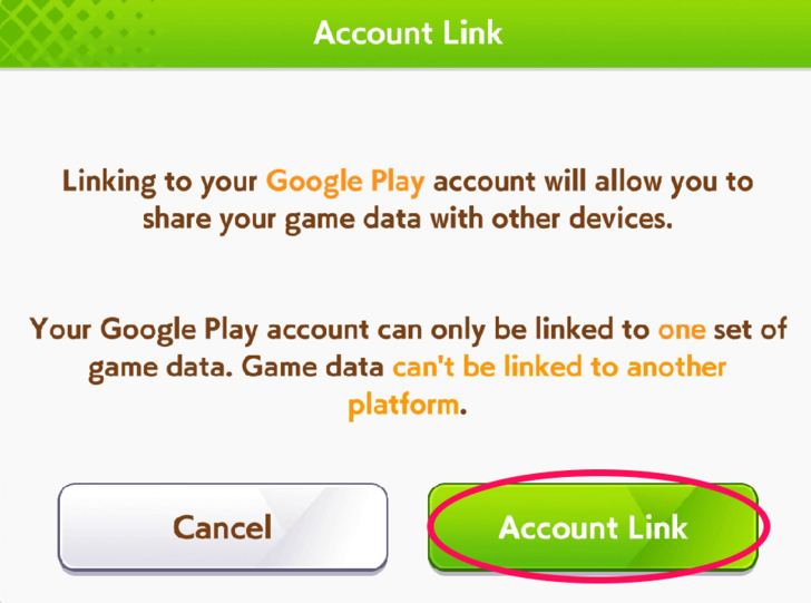 Umamusume - Tap Account Link for Google Play Link