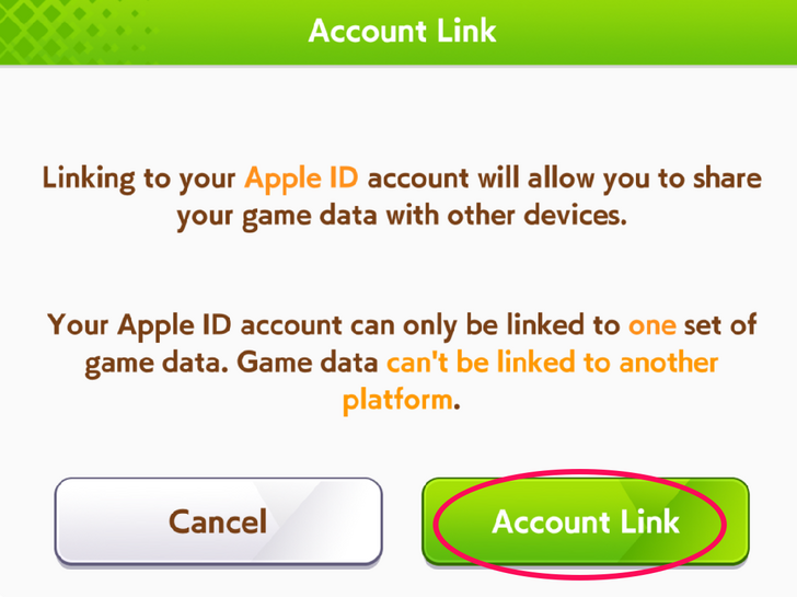 Umamusume - Tap Account Link for Apple ID