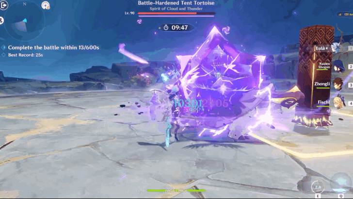 Use Cryo, Pyro, or Dendro for Electro Shield