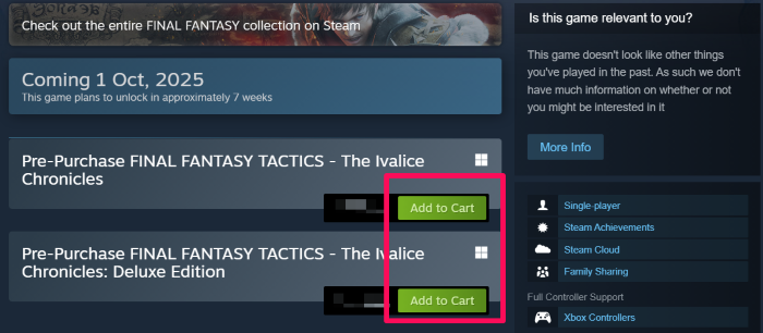 Steam Pre Purchase