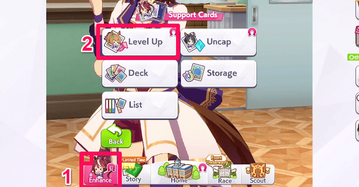 Select Enchance then Level Up