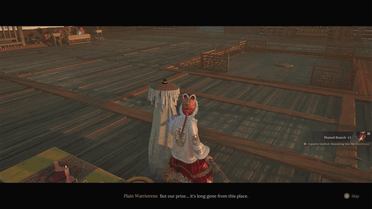 Talk to Plain Warrioress in Snowfall Palace