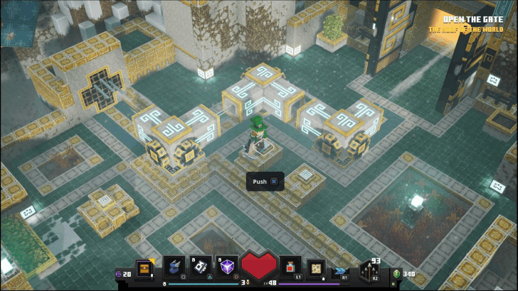 Minecraft Dungeons - Windswept Peaks Open the Gate Puzzle