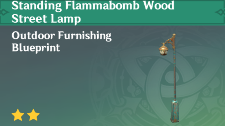 Genshin Impact - How to Get Standing Flammabomb Wood Street Lamp Furnishing