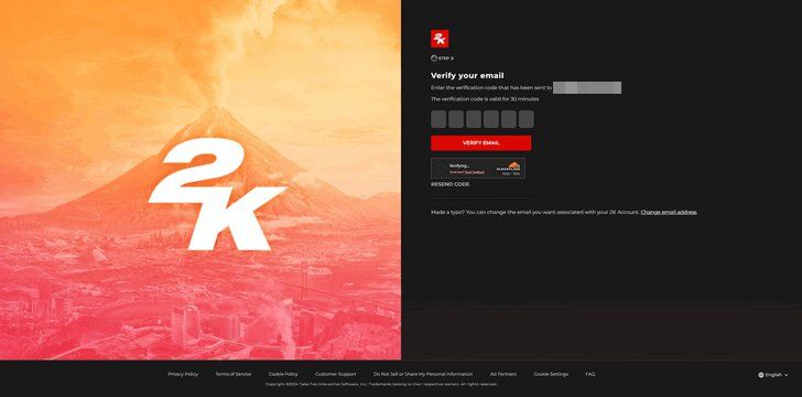 Account creation step 3