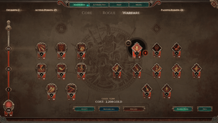 Warfare Mastery Skill Tree