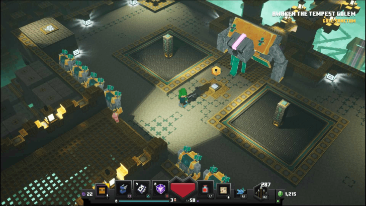 Minecraft Dungeons - Gale Sanctum Awaken the Tempest Golem