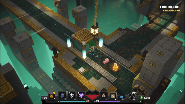Minecraft Dungeons - Gale Sanctum Find the Exit Gold Key