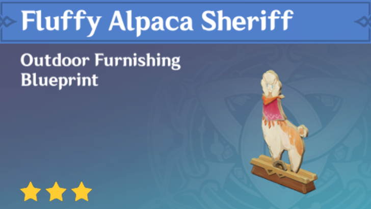 Genshin Impact - How to Get Fluffy Alpaca Sheriff Furnishing