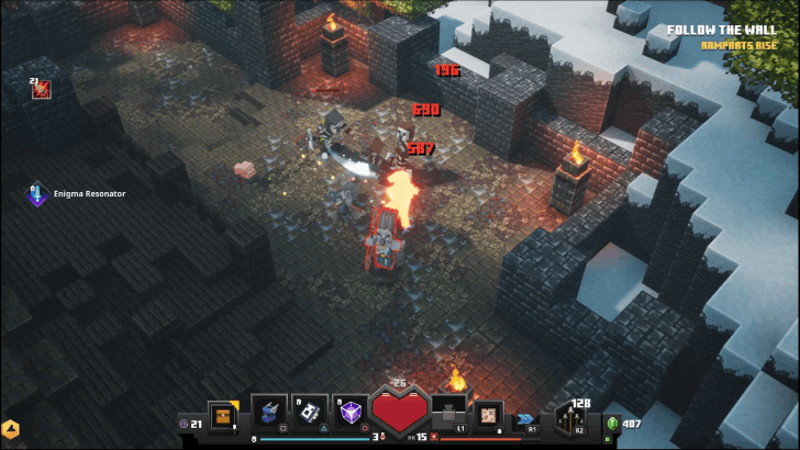 Minecraft Dungeons - Colossal Rampart Follow the Wall