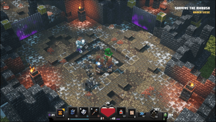 Minecraft Dungeons - Colossal Rampart Survive the Ambush