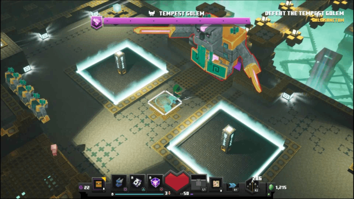 Minecraft Dungeons - Tempest Golem Dodge the Lightning
