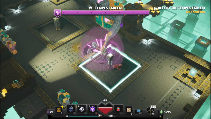 Minecraft Dungeons - Tempest Golem Avoid the Ground Smash