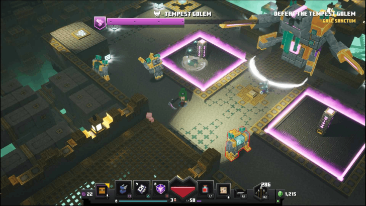Minecraft Dungeons - Tempest Golem Battle Overview
