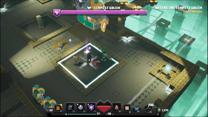 Minecraft Dungeons - Tempest Golem Be Cautious of the Pillar Attacks