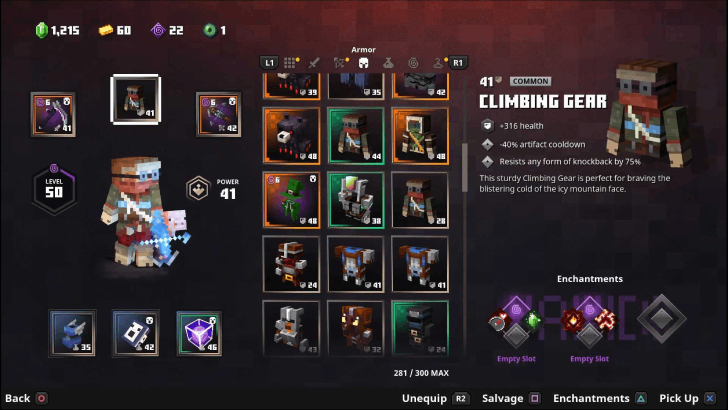 Minecraft Dungeons - Climbing Gear