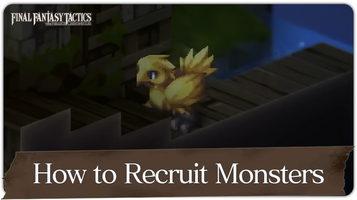 FF Tactics - How to Recruit Monsters Top Banner