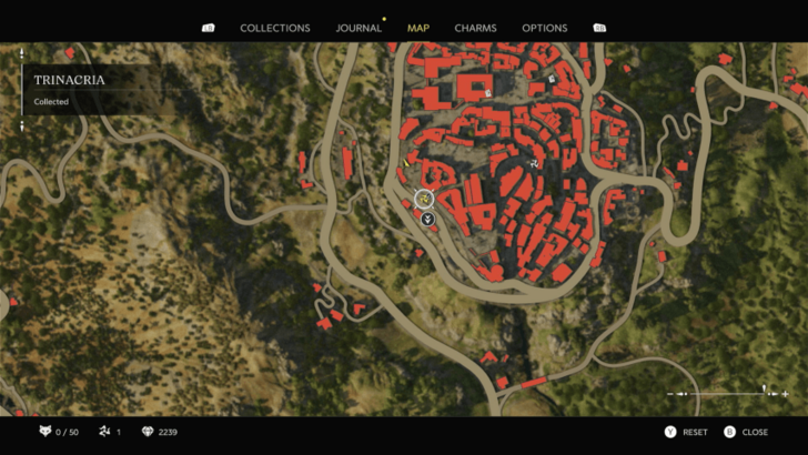 Trinacria 2 Found on a stone wall fountain in San Celeste where a group of people are talking. Map Location