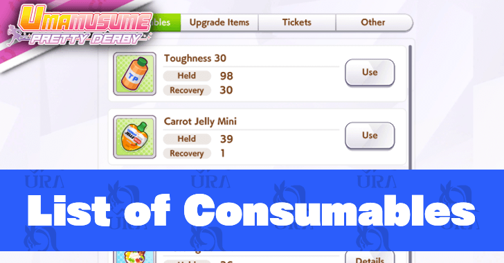 Umamusume: Pretty Derby - List of Consumables