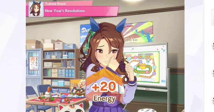 Gain energy through event choices