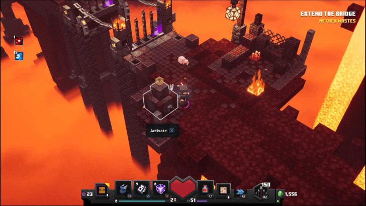 Minecraft Dungeons - Nether Wastes Extend the Bridges