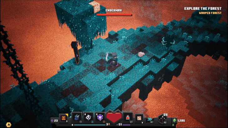 Minecraft Dungeons - Warped Forest Enderman Boss Fight