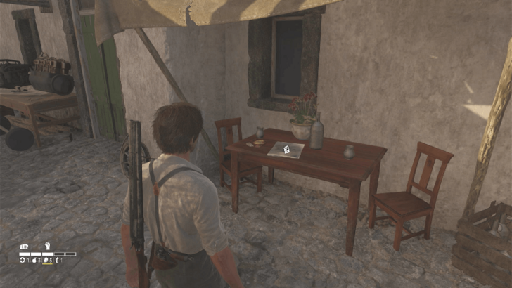 Workers Strike Found on the brown table on the right side of the garage at Pasquale