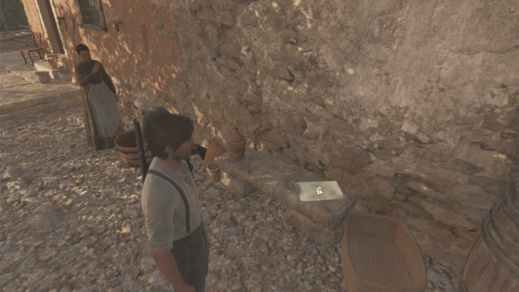 Racing Champion On the stone bench at the small house west of Fontanella. Overworld Location