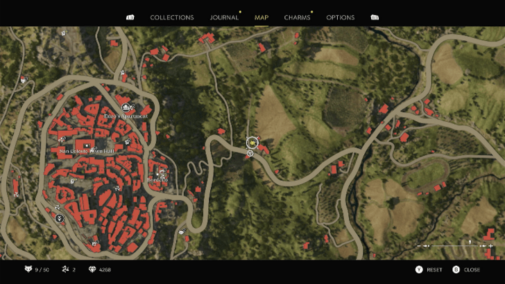 Mystery Fox 10 On the wooden table at the small house east of San Celeste. Map Location