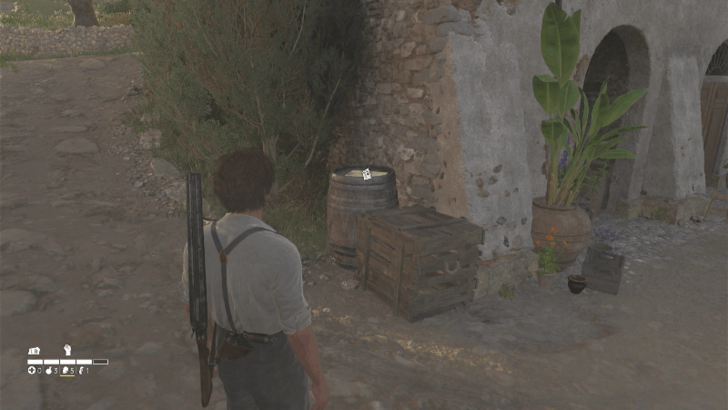 Assassination Foiled On the wooden barrel at the two small houses east of San Celeste. Overworld Location