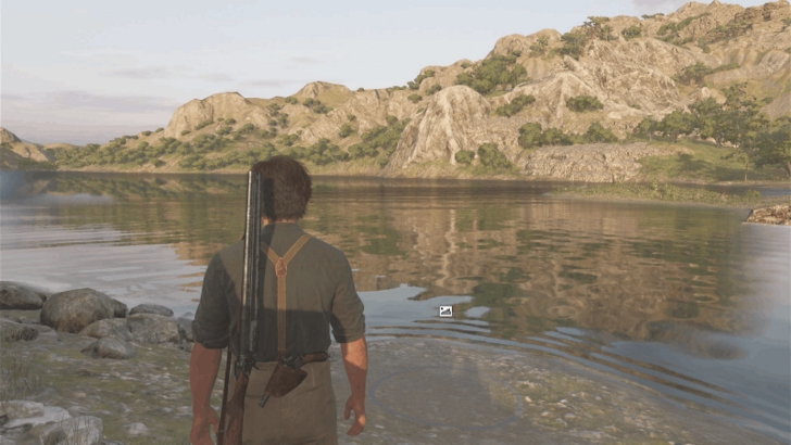 Ruins of the Temple of Neptune by Lago Efesto The photograph spot is located near the shoreline south of Lago Efesto. Overworld Location