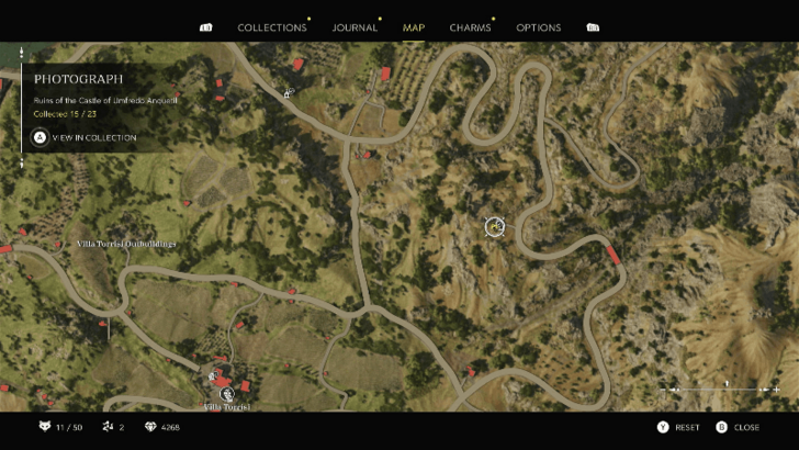 Ruins of the Castle of Umfredo Anquetil The photograph spot is located on the left side of the ruins of the castle southwest of the Monte Del Quattro Venti. Map Location